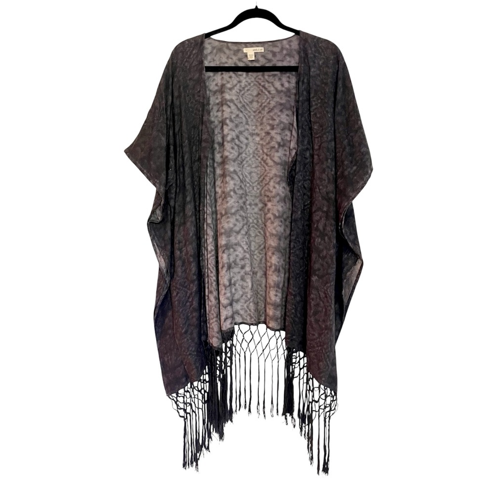 Anthropologie Gray Cotton Kimono by Sandy & Sid